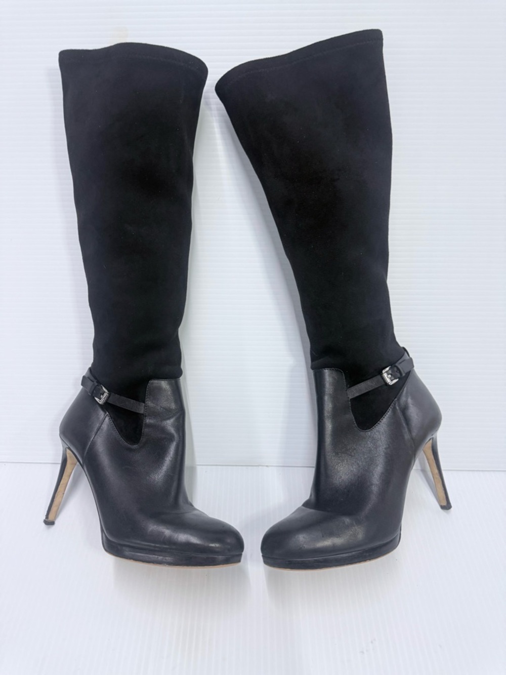 Michael Kors Boots Knee High Leather Stiletto Moto‎ Streetwear Y2K